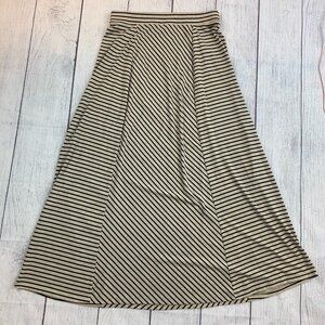 Maurices Skirt sz M Striped Pull on Maxi Long Length 39"